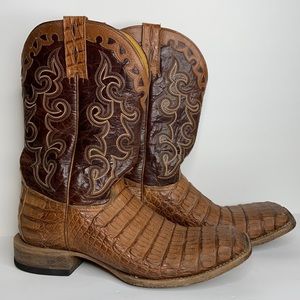 Cavenders Texas Legacy Alligator Hornback Boots 12